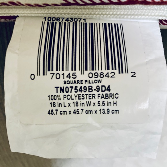 🆕 2 Hampton Bay Square Pillows Set ~ Pineapple Print ~ Indoor/Outdoor ~ Home - Picture 14 of 17